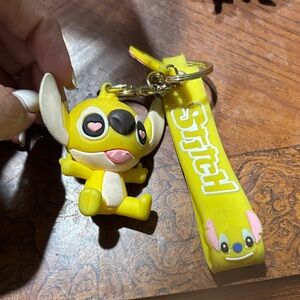 Yellow Stitch Keychain with Character Charm